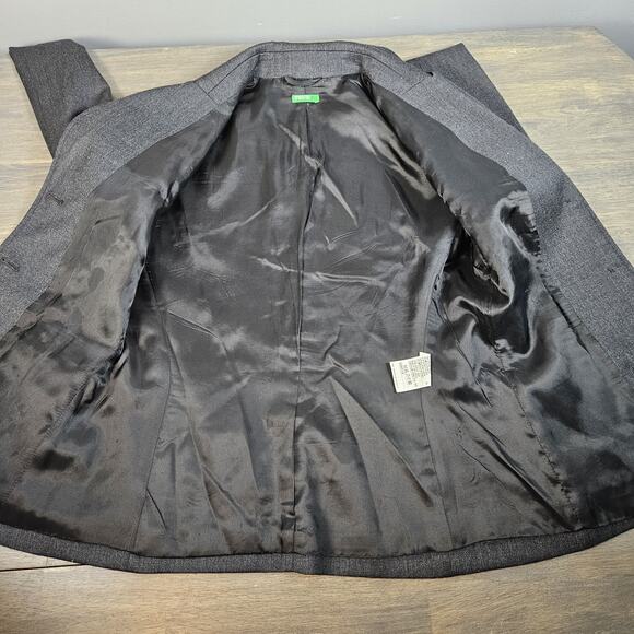 Made In Italy Of Benetton Blazer Jacket 3 Button Front Wool Blend Size 42 (US 6) - Picture 6 of 8